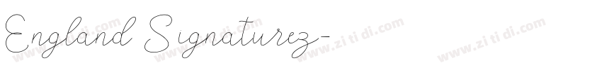 England Signaturez字体转换